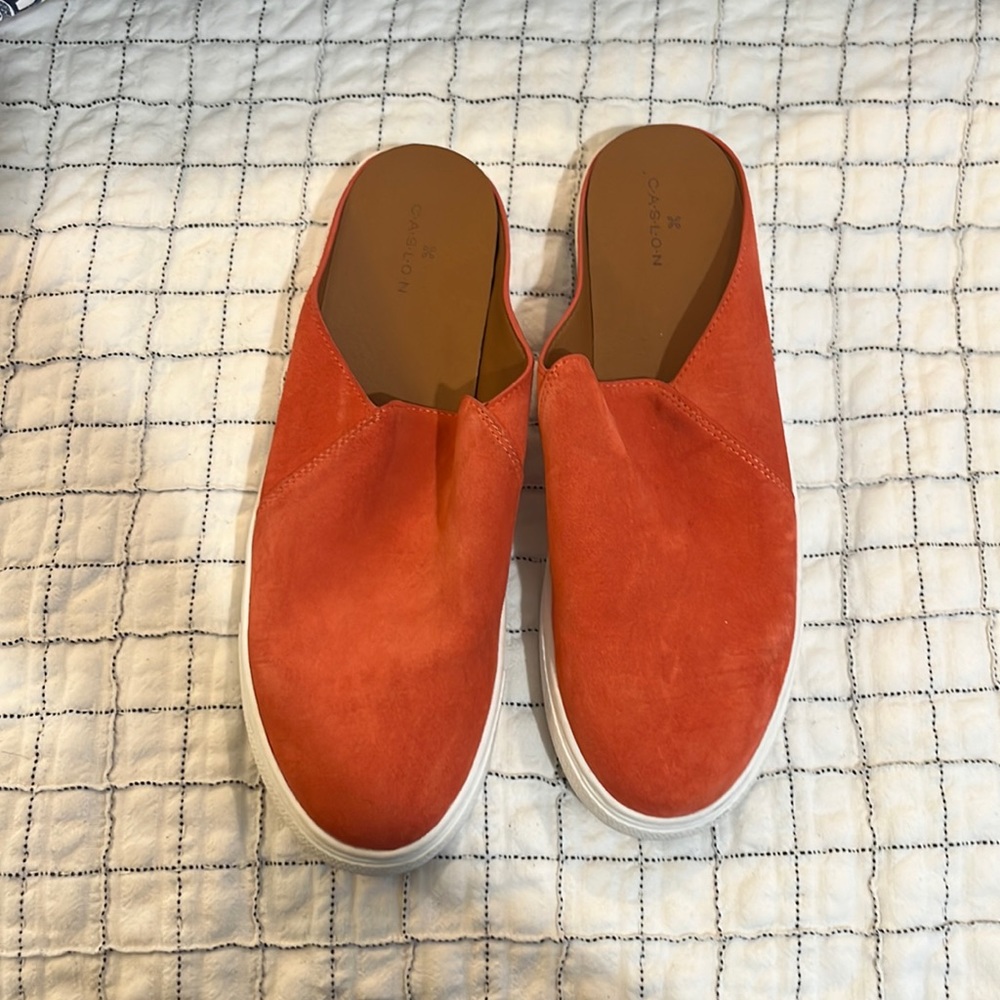 Red slip on size 10